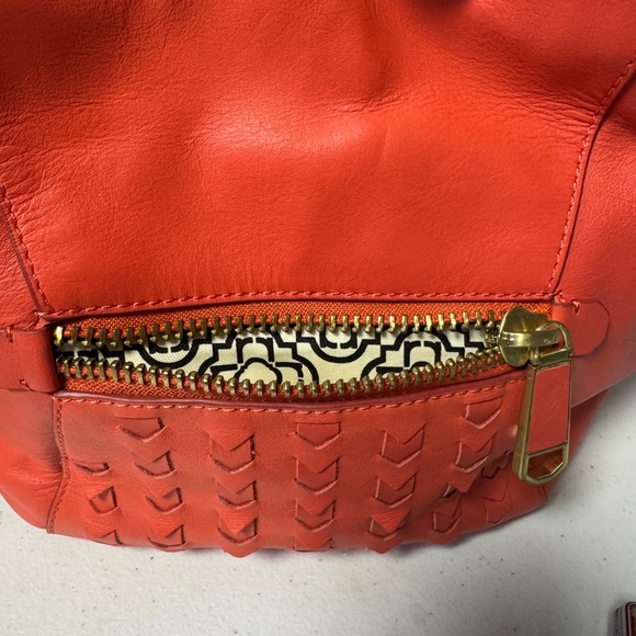Rafe’ Orange Designer Leather Shoulder Bag NWOT - Picture 14 of 16